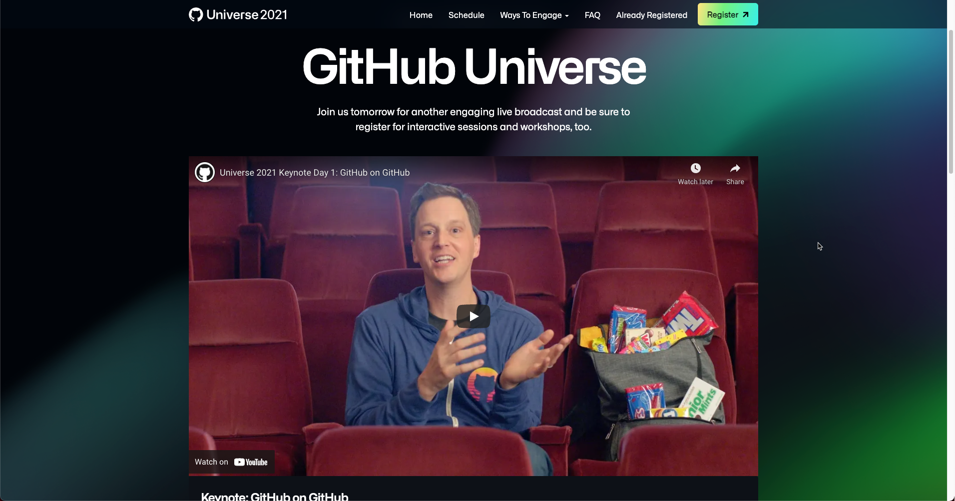 GitHub Universe conference