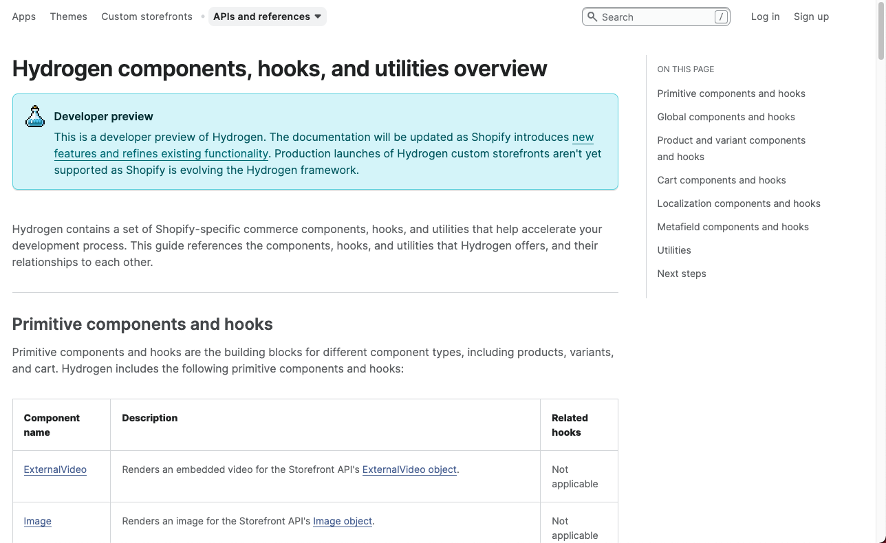 Hydrogen E-commerce Framework